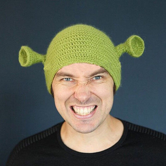 Unisex   Balaclava   Monster   Shrek   Hat   Wool   Winter   Knitted   Hats