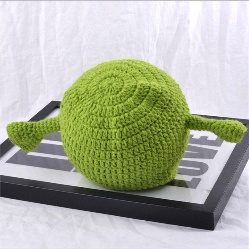 Unisex   Balaclava   Monster   Shrek   Hat   Wool   Winter   Knitted   Hats