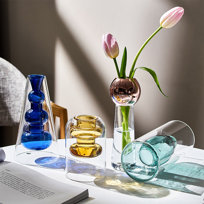 Nordic   Home   Decor   Glass   Vase   Living   Room   Decoration   Flower   V